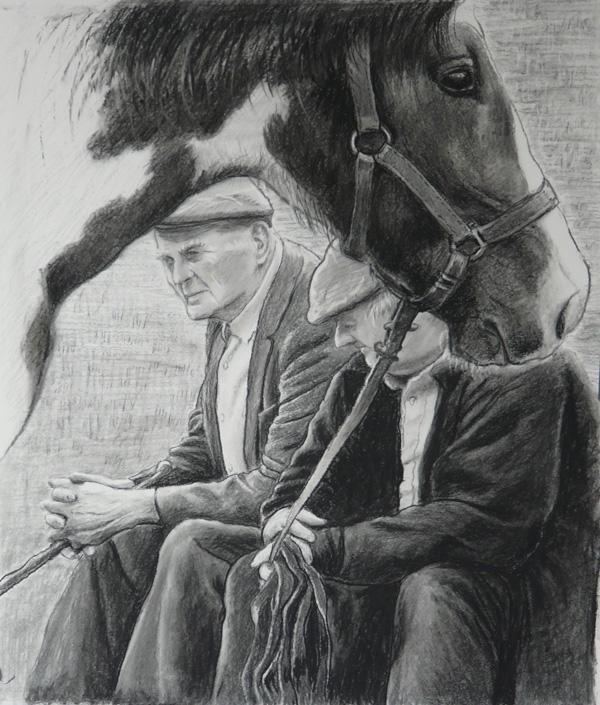 'Old Pals Spancihill' Co Clare Charcoal
