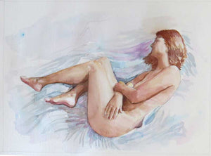 'Rest' watercolour, 40 x 30 cm