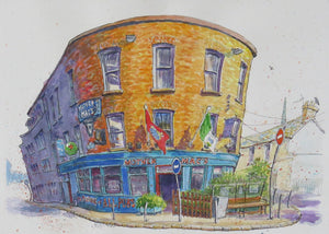 'Roundy House Limerick' pen & Wash 40 x 30cm