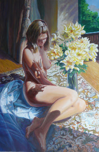 'Sunlit'  oils on a box canvas 51 x 71cm