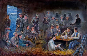 'The Meeting' oils 76 x 51 cm